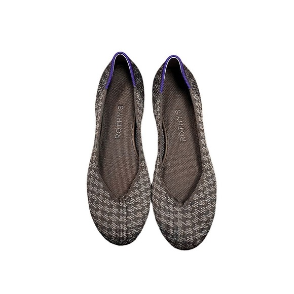 Rothy's Cocoa Houndstooth Flat Women’s Size 7 Limited‎ Edition - Picture 2 of 9